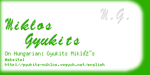 miklos gyukits business card